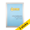 Aanbieding: 3x 123inkt informatiekader A4 zelfklevend zilver (2 stuks) 301276 - 1