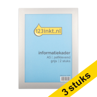 Aanbieding: 3x 123inkt informatiekader A5 zelfklevend grijs (2 stuks)