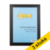 Aanbieding: 3x 123inkt informatiekader A5 zelfklevend zwart (2 stuks) 301277 - 1