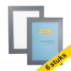 Aanbieding: 3x 123inkt informatiekader A6 zelfklevend grijs (2 stuks) 301730 - 1