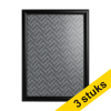 Aanbieding: 3x 123inkt kliklijst met zwarte aluminium frame A3