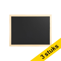 Aanbieding: 3x 123inkt krijtbord met houten frame magnetisch (30 x 40 cm) 303614