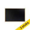 Aanbieding: 3x 123inkt krijtbord met houten frame magnetisch (40 x 60 cm) 303618 - 1