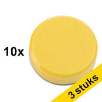 Aanbieding: 3x 123inkt magneten 30 mm geel (10 stuks)