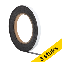 Aanbieding: 3x 123inkt magnetische etiketband uitwisbaar wit 1 cm x 10 m