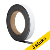 Aanbieding: 3x 123inkt magnetische etiketband uitwisbaar wit 2 cm x 10 m 302133 - 1