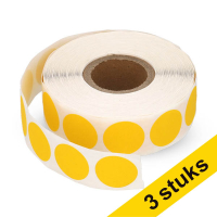 Aanbieding: 3x 123inkt markeringspunten Ø 18 mm donkergeel (1.000 etiketten op rol) 035231