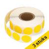 Aanbieding: 3x 123inkt markeringspunten Ø 18 mm geel (1.000 etiketten op rol) 035242 - 1