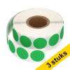 Aanbieding: 3x 123inkt markeringspunten Ø 18 mm groen (1.000 etiketten op rol) 035232 - 1