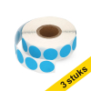 Aanbieding: 3x 123inkt markeringspunten Ø 18 mm lichtblauw (1.000 etiketten op rol)
