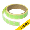 Aanbieding: 3x 123inkt markeringspunten Ø 18 mm neongroen (1.000 etiketten op rol)