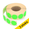 Aanbieding: 3x 123inkt markeringspunten Ø 18 mm neongroen (1.000 etiketten op rol) 035240 - 1