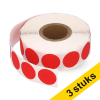 Aanbieding: 3x 123inkt markeringspunten Ø 18 mm rood (1.000 etiketten op rol) 035233 - 1