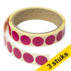 Aanbieding: 3x 123inkt markeringspunten Ø 18 mm roze (1.000 etiketten op rol)