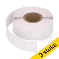Aanbieding: 3x 123inkt markeringspunten Ø 18 mm wit (1.000 etiketten op rol) 035236