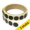 Aanbieding: 3x 123inkt markeringspunten Ø 18 mm zwart (1.000 etiketten op rol)