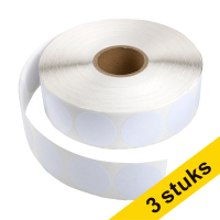 Aanbieding: 3x 123inkt markeringspunten Ø 35 mm wit (2.000 etiketten op rol)  302359
