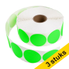 Aanbieding: 3x 123inkt markeringspunten Ø 50 mm groen (2.000 etiketten op rol)