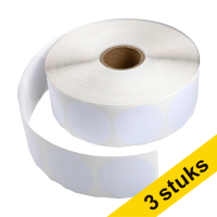 Aanbieding: 3x 123inkt markeringspunten Ø 50 mm wit (2.000 etiketten op rol)  302364