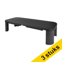 Aanbieding: 3x 123inkt monitorstandaard extra breed zwart 302872