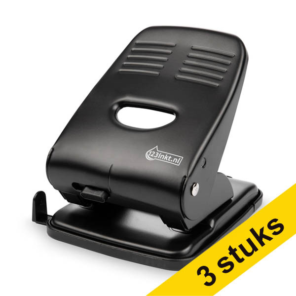 Aanbieding: 3x 123inkt perforator zwart 2-gaats (40 vel) 302867 - 1