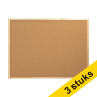 Aanbieding: 3x 123inkt prikbord met houten frame 80 x 60 cm