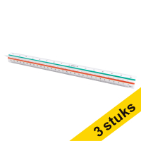 Aanbieding: 3x 123inkt schaalstok kunststof 30 cm (ingenieur) 302194