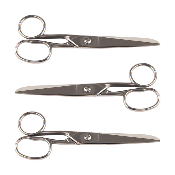 Aanbieding: 3x 123inkt schaar roestvrij staal 180 mm  301237 - 1