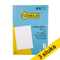 Aanbieding: 3x 123inkt schapkaarten wit 105 x 38 mm (350 stuks)