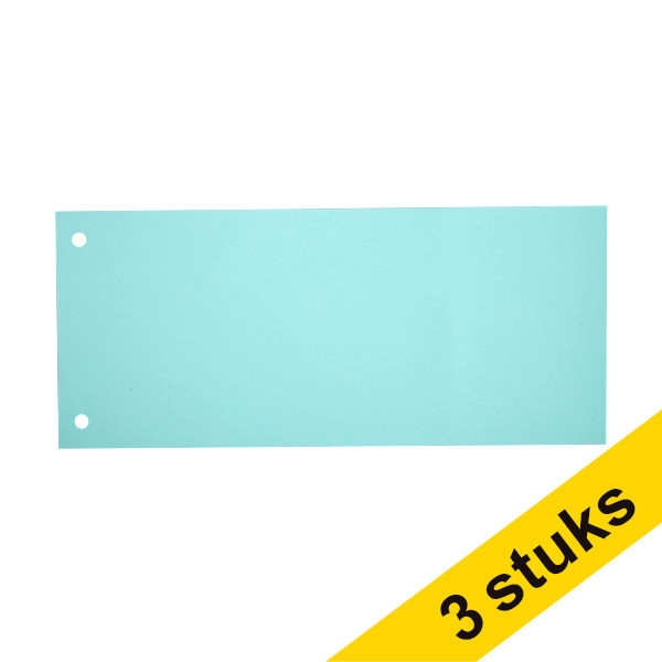 Aanbieding: 3x 123inkt scheidingsstrook 105 x 240 mm blauw (100 stuks) 302380 - 1