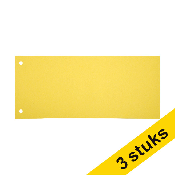 Aanbieding: 3x 123inkt scheidingsstrook 105 x 240 mm geel (100 stuks) 302381 - 1