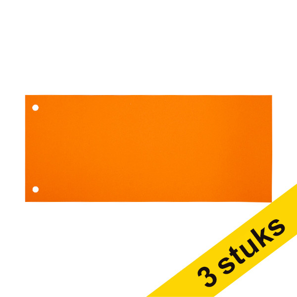 Aanbieding: 3x 123inkt scheidingsstrook 105 x 240 mm oranje (100 stuks) 302384 - 1
