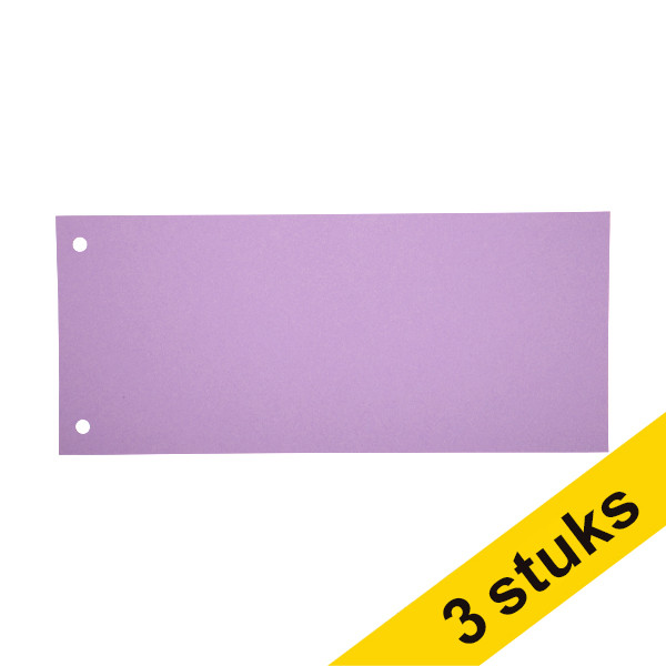 Aanbieding: 3x 123inkt scheidingsstrook 105 x 240 mm paars (100 stuks) 302379 - 1