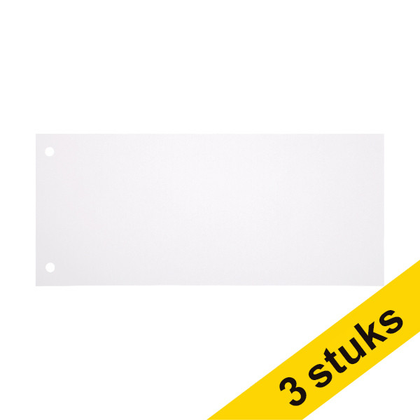 Aanbieding: 3x 123inkt scheidingsstrook 105 x 240 mm wit (100 stuks) 302386 - 1