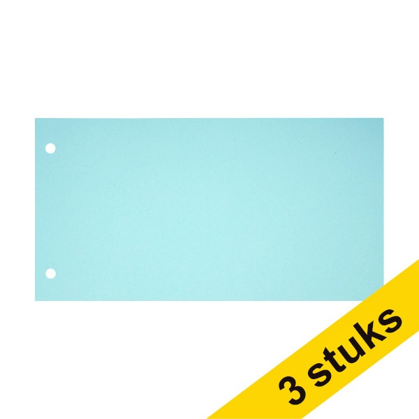 Aanbieding: 3x 123inkt scheidingsstrook 120 x 225 mm blauw (100 stuks) 302388 - 1