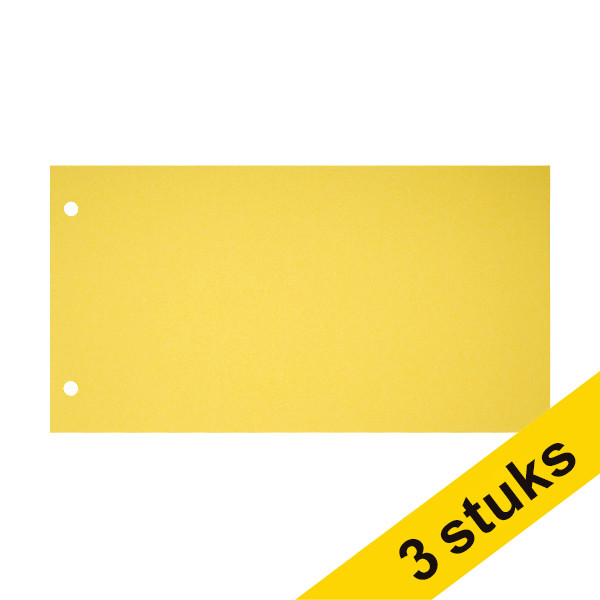Aanbieding: 3x 123inkt scheidingsstrook 120 x 225 mm geel (100 stuks) 302389 - 1