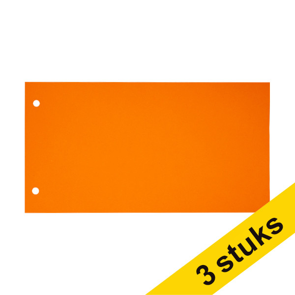 Aanbieding: 3x 123inkt scheidingsstrook 120 x 225 mm oranje (100 stuks) 302392 - 1