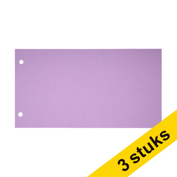 Aanbieding: 3x 123inkt scheidingsstrook 120 x 225 mm paars (100 stuks) 302387 - 1