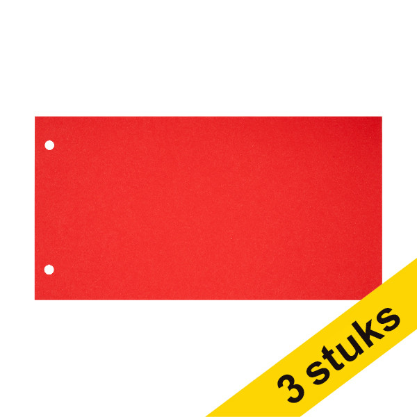 Aanbieding: 3x 123inkt scheidingsstrook 120 x 225 mm rood (100 stuks) 302390 - 1