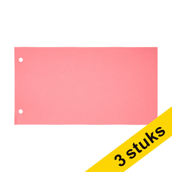 Aanbieding: 3x 123inkt scheidingsstrook 120 x 225 mm roze (100 stuks) 302393 - 1