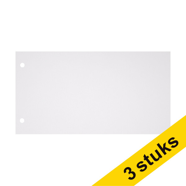 Aanbieding: 3x 123inkt scheidingsstrook 120 x 225 mm wit (100 stuks) 302394 - 1