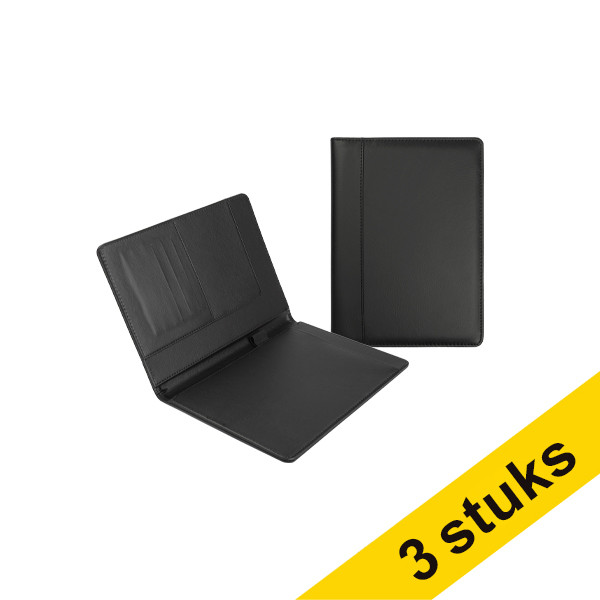 Aanbieding: 3x 123inkt schrijfmap A5 zwart 302256 - 1