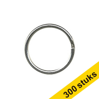 Aanbieding: 3x 123inkt sleutelringen metaal 20 mm (100 stuks)