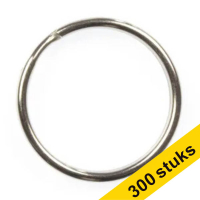 Aanbieding: 3x 123inkt sleutelringen metaal 25 mm (100 stuks)