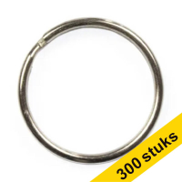 Aanbieding: 3x 123inkt sleutelringen metaal 30 mm (100 stuks)