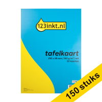 Aanbieding: 3x 123inkt tafelkaart wit 210 x 59 mm (50 kaarten)