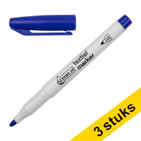 Aanbieding: 3x 123inkt textielmarker blauw (1 - 3 mm rond)