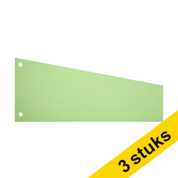 Aanbieding: 3x 123inkt trapezium scheidingsstrook 240 x 105 / 60 mm groen (100 stuks) 302398 - 1