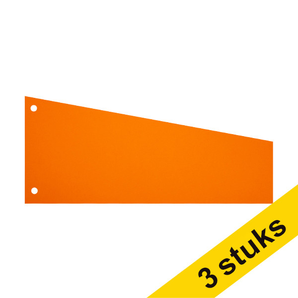 Aanbieding: 3x 123inkt trapezium scheidingsstrook 240 x 105 / 60 mm oranje (100 stuks) 302399 - 1