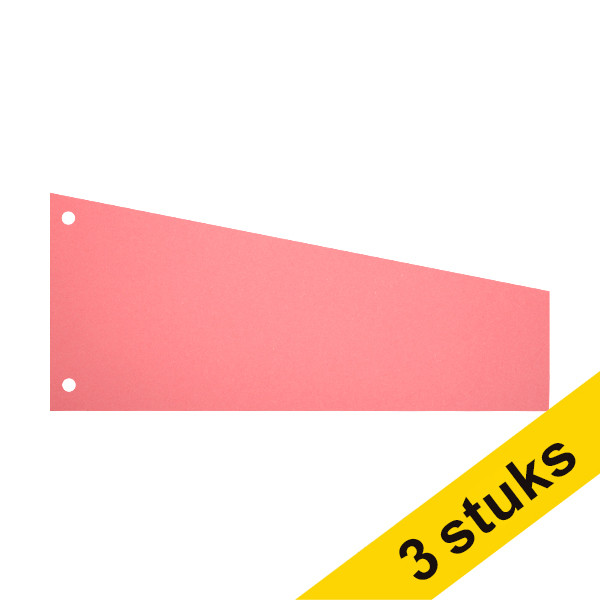 Aanbieding: 3x 123inkt trapezium scheidingsstrook 240 x 105 / 60 mm roze (100 stuks) 302400 - 1